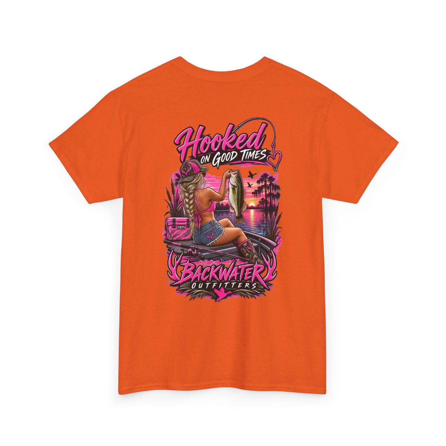 Backwater Outfitters "Hooked on Good Times" Graphic Tee