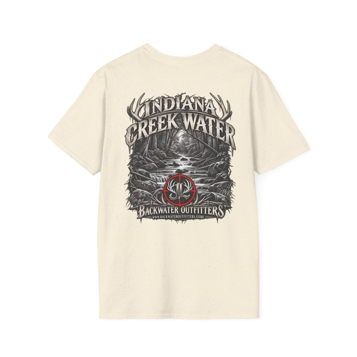 James Luker Indiana Creek Water Graphic T-Shirt — Backwater Outfitters Outdoor Tee Printify