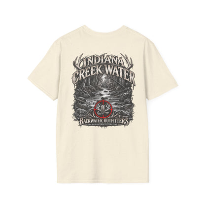 James Luker Indiana Creek Water Graphic T-Shirt — Backwater Outfitters Outdoor Tee Printify