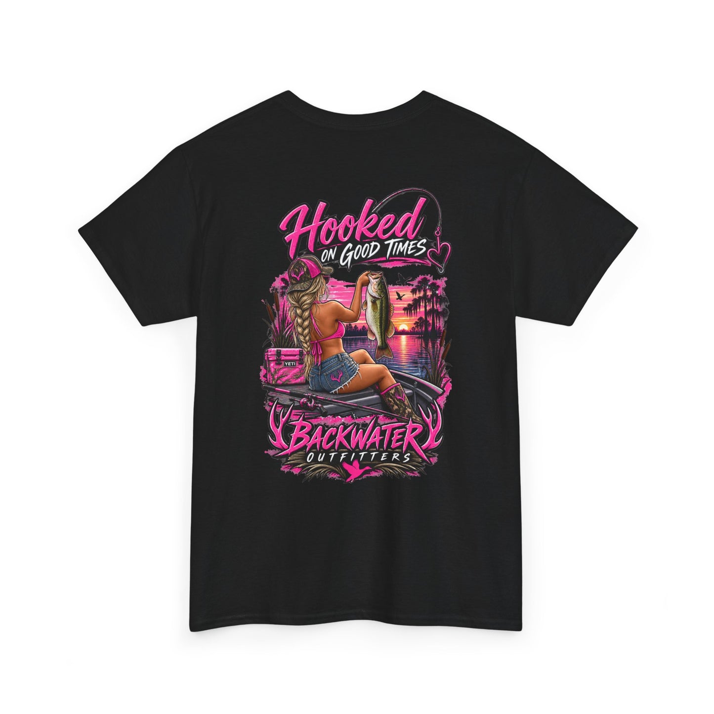 Backwater Outfitters "Hooked on Good Times" Graphic Tee