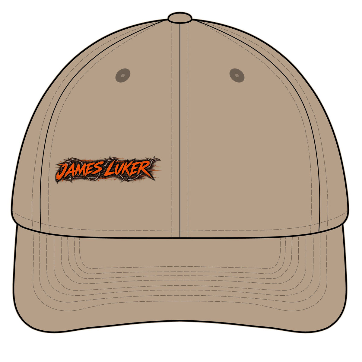 James Luker Camouflage Hunting Cap — Pro Series with Target Logo Printify