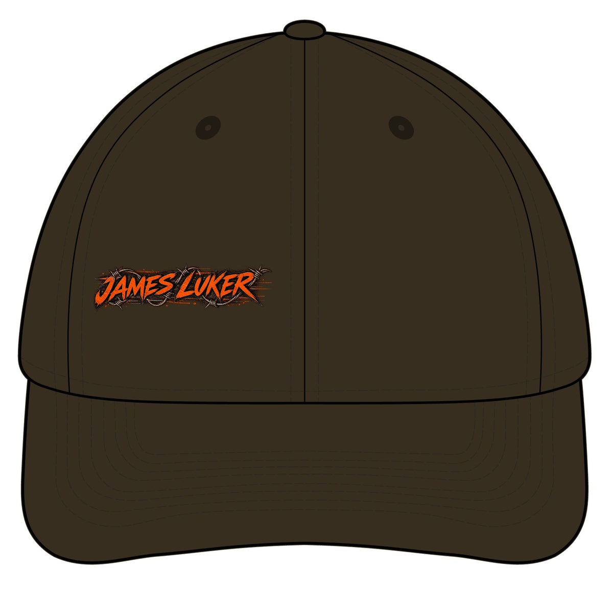 James Luker Camouflage Hunting Cap — Pro Series with Target Logo Printify