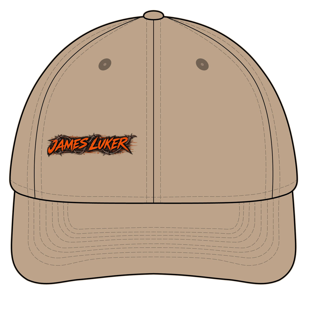 James Luker Camouflage Hunting Cap — Pro Series with Target Logo Printify