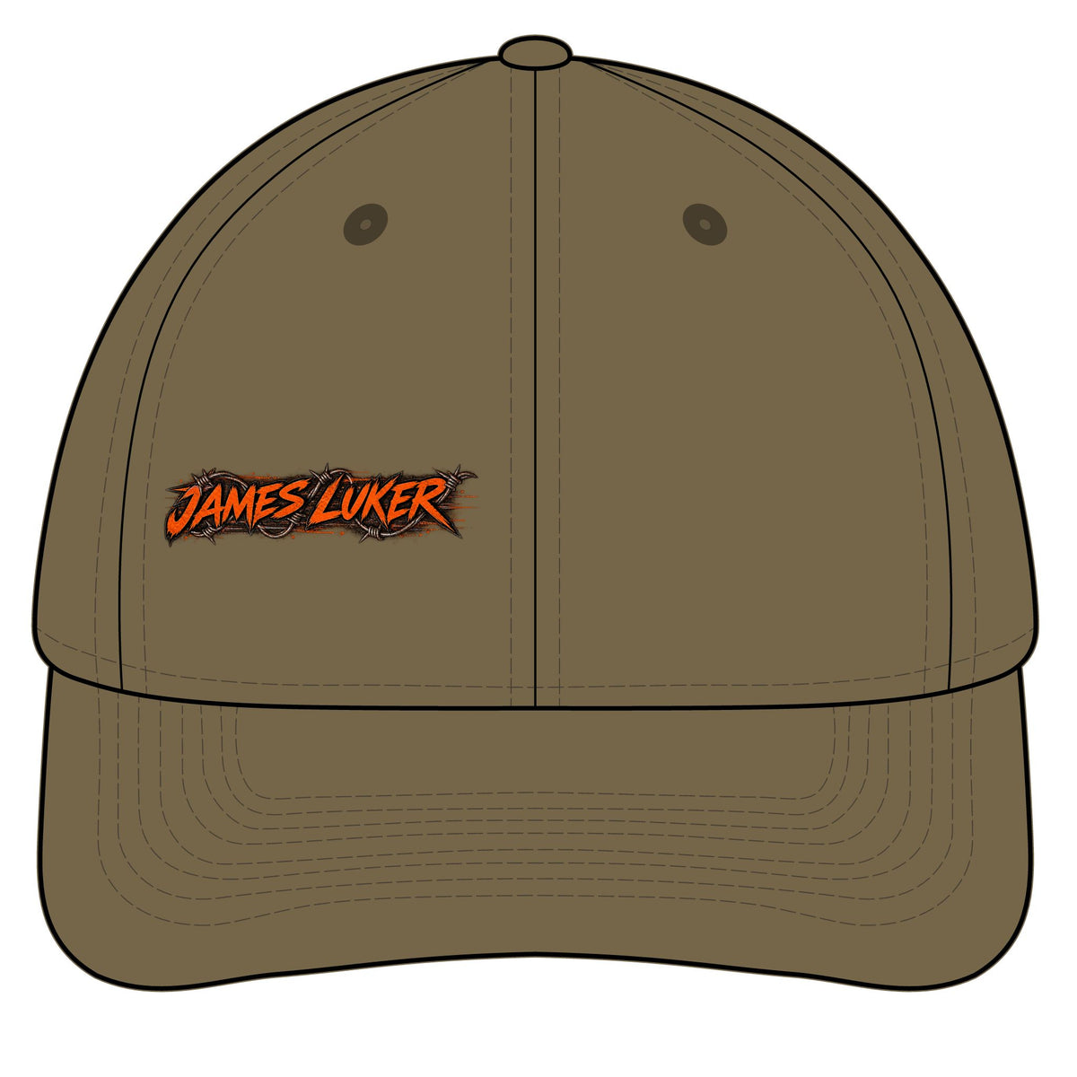 James Luker Camouflage Hunting Cap — Pro Series with Target Logo Printify