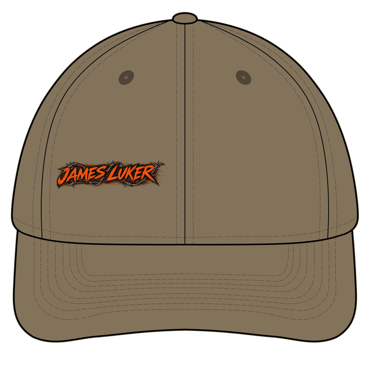 James Luker Camouflage Hunting Cap — Pro Series with Target Logo Printify