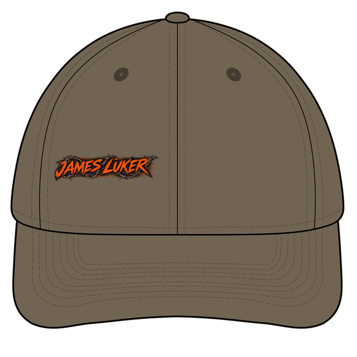James Luker Camouflage Hunting Cap — Pro Series with Target Logo Printify