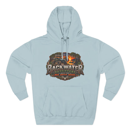 Backwater Outfitters Fishing Hoodie — "Master Baiter" Graphic Pullover