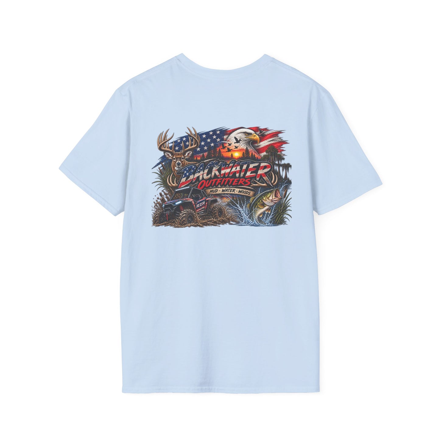 Pickup Truck American Flag T-Shirt — Badwater Offroad Graphic Tee