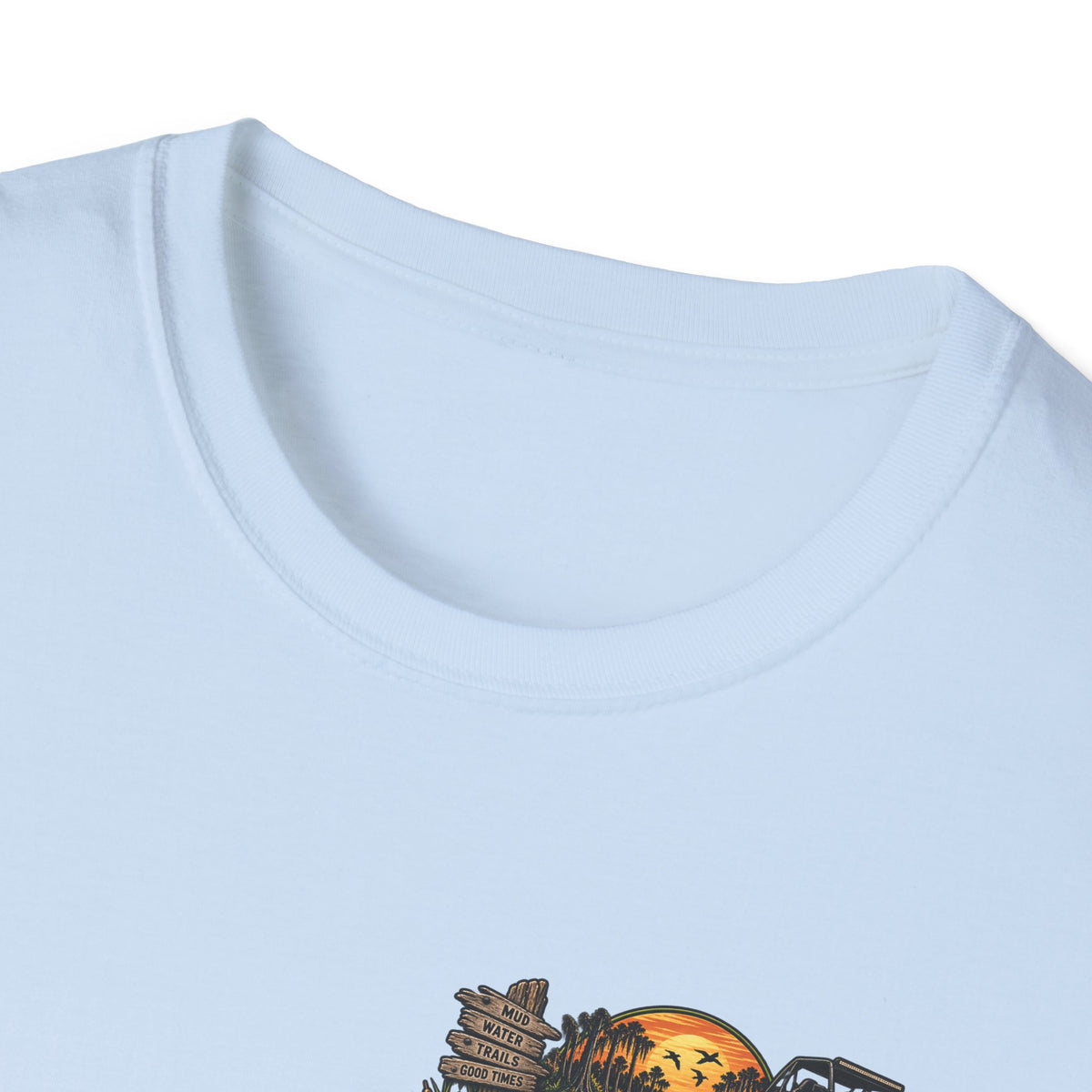 Simply Backwater Outfitters Fishing Tee – Sunset Swamp Outdoor Shirt Printify