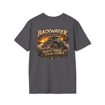 Backwater Outfitters Buggy T-Shirt — Vintage Sunset Fishing & Outdoors Tee