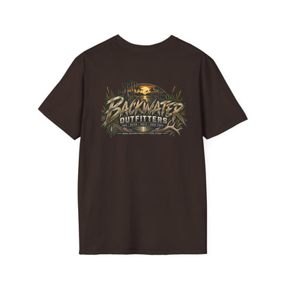Backwater Outfitters T-Shirt – Sunset Marsh Fishing Tee Printify