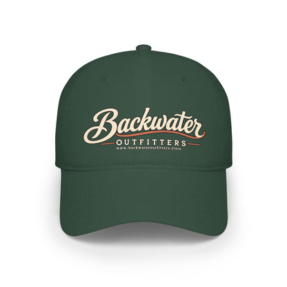 Backwater Outfitters Low Profile Baseball Cap – Retro Script Outdoor Hat
