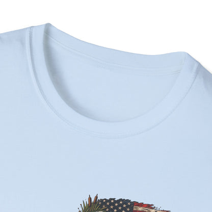 Simply Backwater Outfitters Flag Graphic T-Shirt — American Rustic Fishing Tee Printify