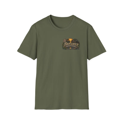 Simply Backwater Outfitters Fishing Tee – Sunset Swamp Outdoor Shirt Printify