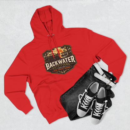 Backwater Outfitters Fishing Hoodie — “My Retirement Plan Has a Trolling Motor” Graphic