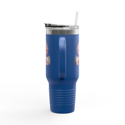 James Luker Backwater Hunting Logo 40oz Insulated Travel Mug Printify