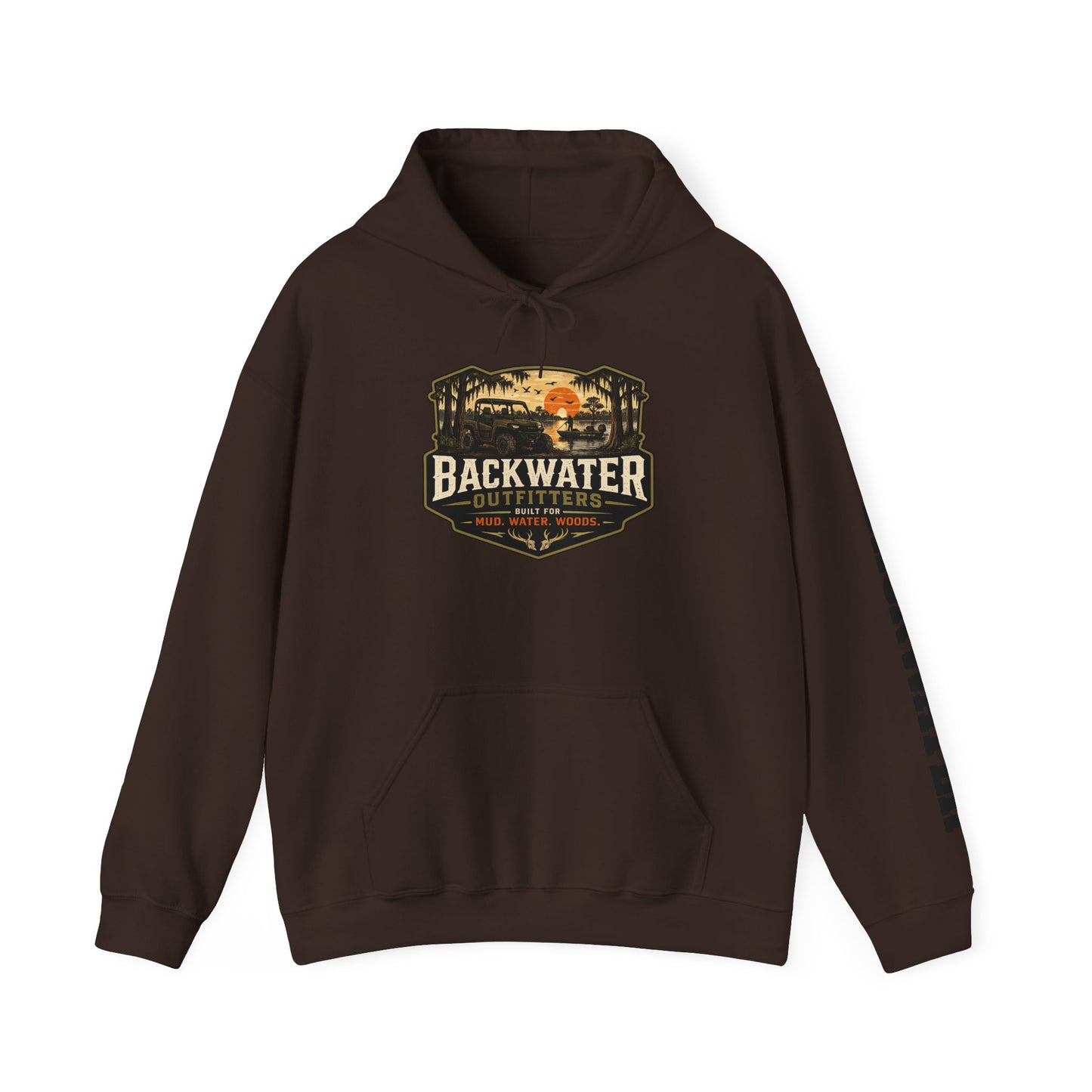 Backwater Outfitters Hoodie — Outdoor Off-Road Graphic Pullover