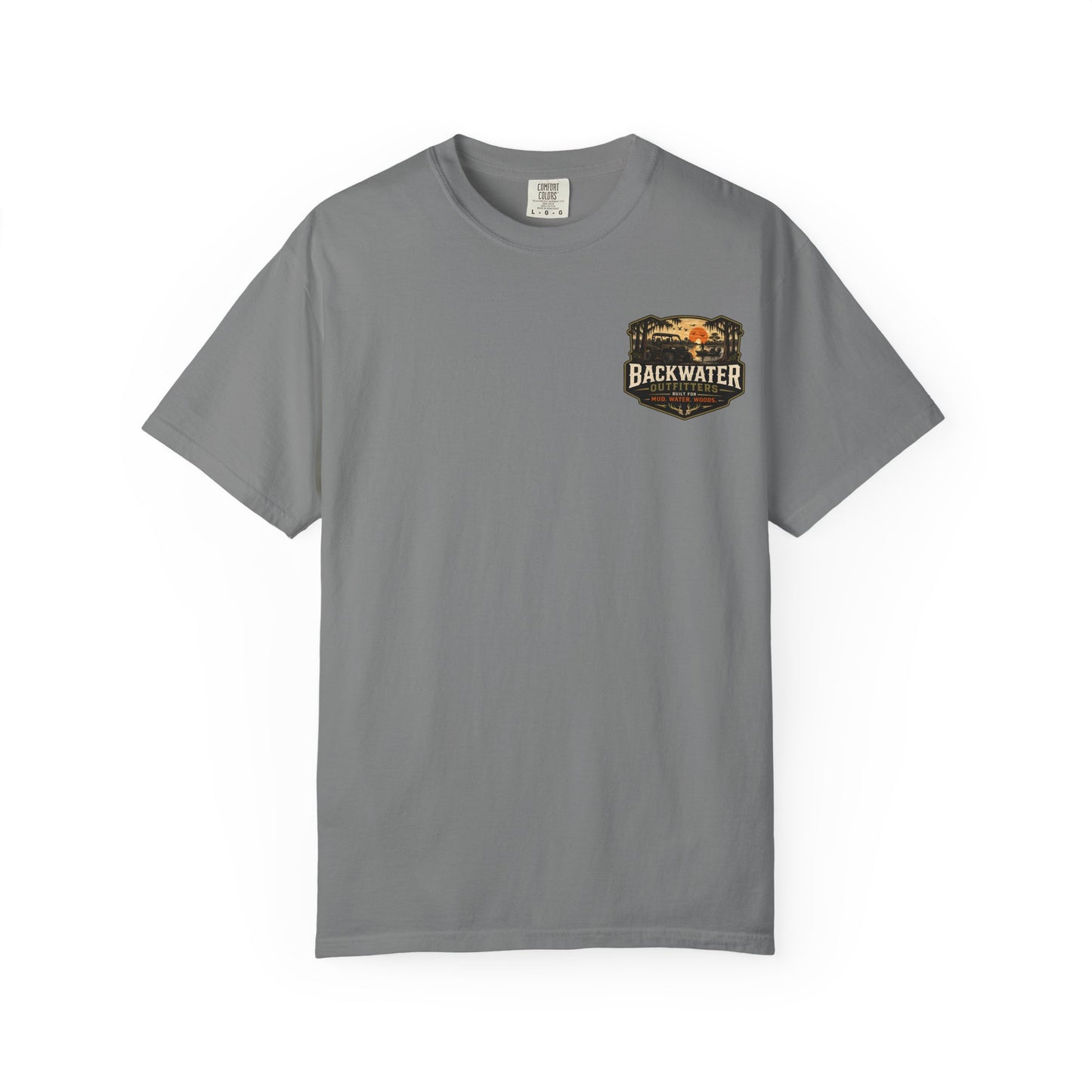 Backwater Outfitters UTV Adventure T-Shirt — "Ride Hard, Live Outdoors" Graphic Tee
