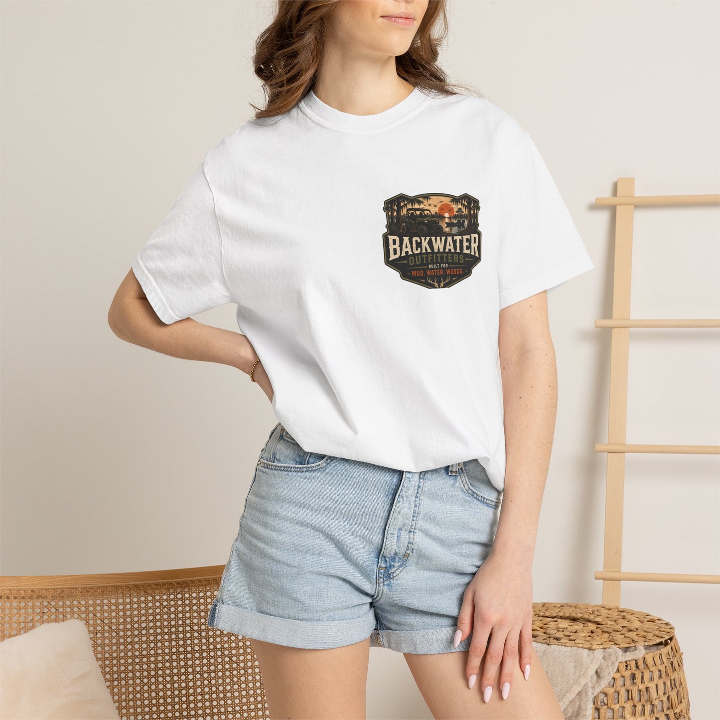 Backwater Outfitters Off-Road UTV T-Shirt — "Ride Hard Live Outdoors" Graphic