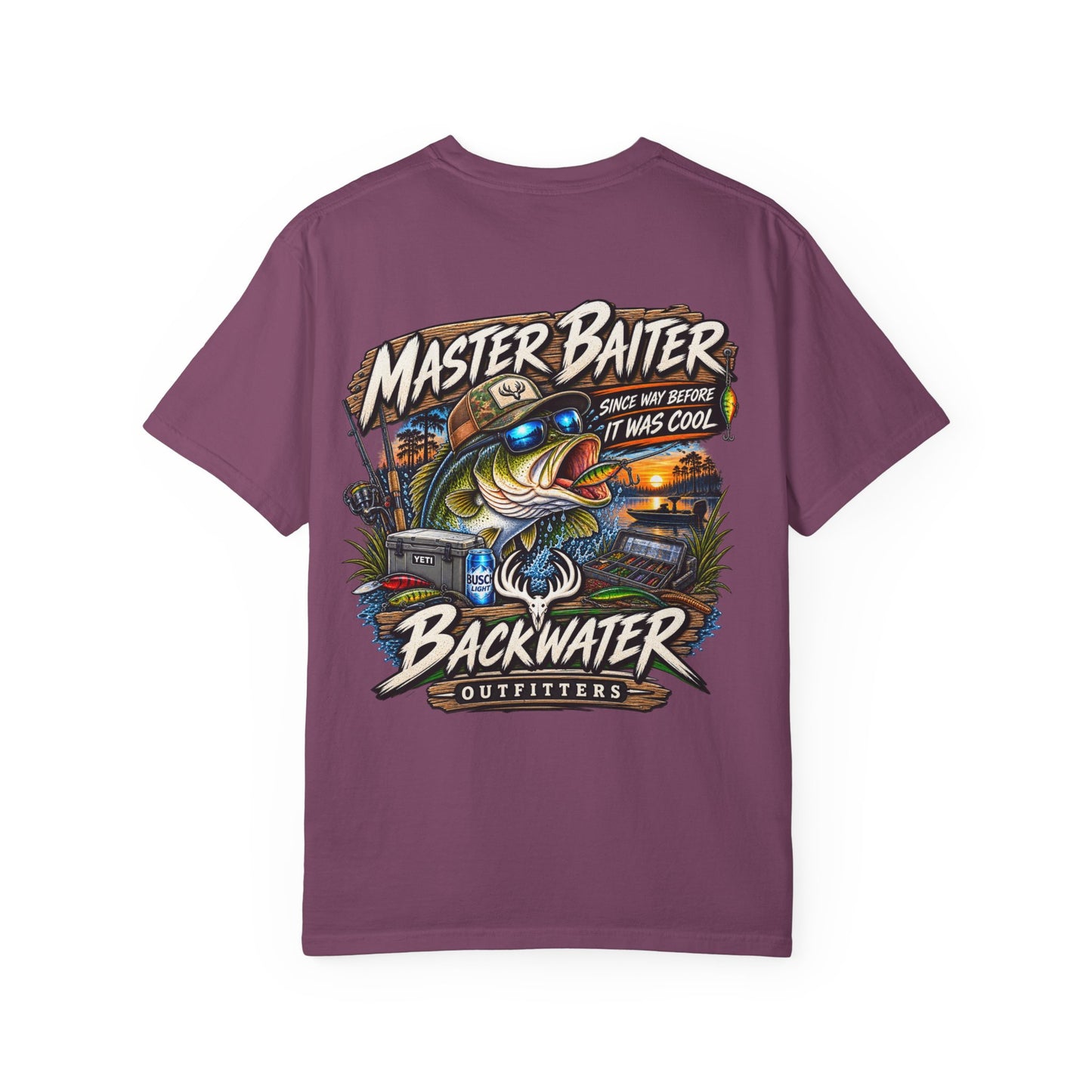 Master Baiter Backwater Outfitters Fishing T-Shirt