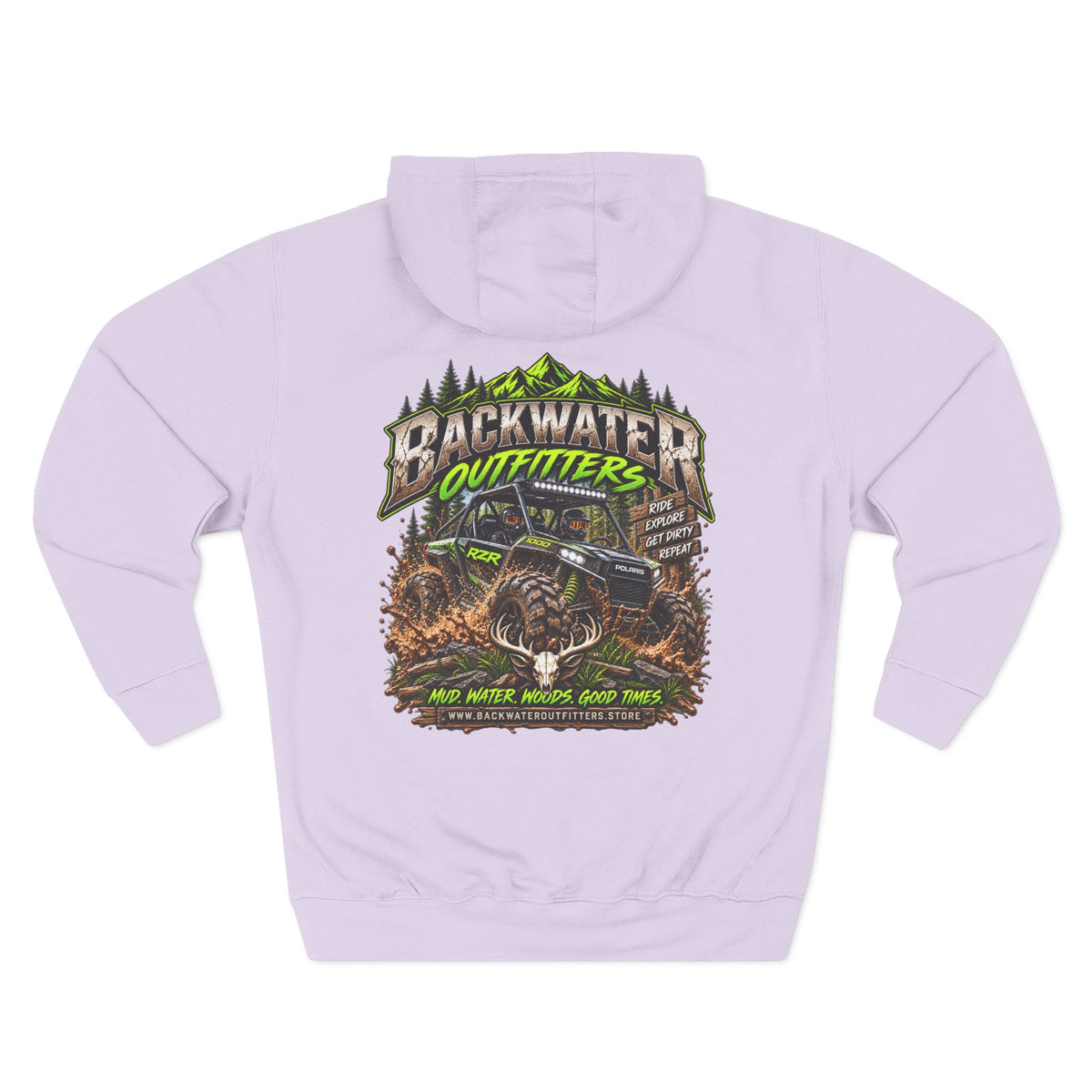 Backwater Outfitters Hoodie — Off‑Road Adventure Fleece Pullover