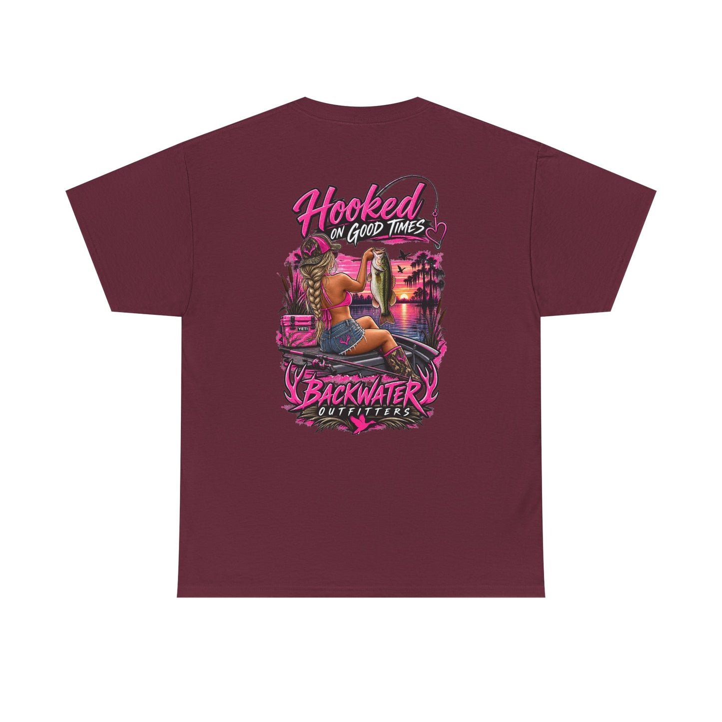 Backwater Outfitters "Hooked on Good Times" Graphic Tee