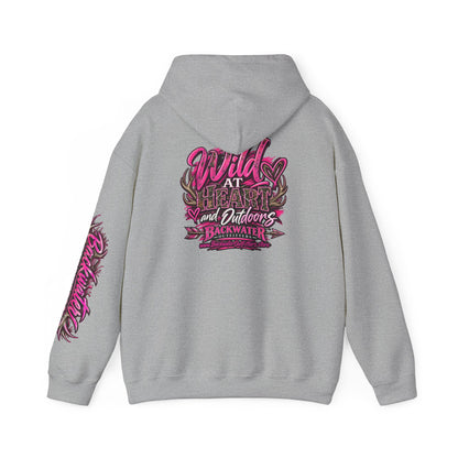 Backwater 'Wild At Heart' Hoodie – Outdoors Adventure Pullover Printify