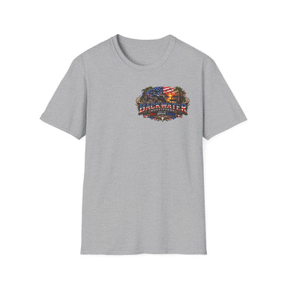 Patriotic Trailblazer T-Shirt — American Flag Motorcycle Graphic
