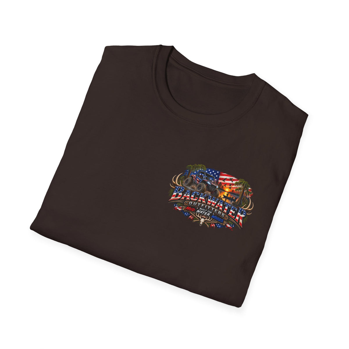 Hooked on Backwater Fishing T-Shirt — Bass Angler Graphic Tee Printify
