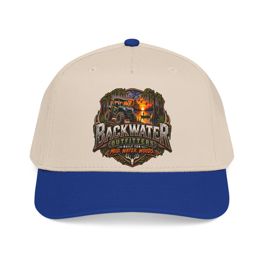 Backwater Outfitters Camping Cap — Retro Outdoor Fishing Hat Printify