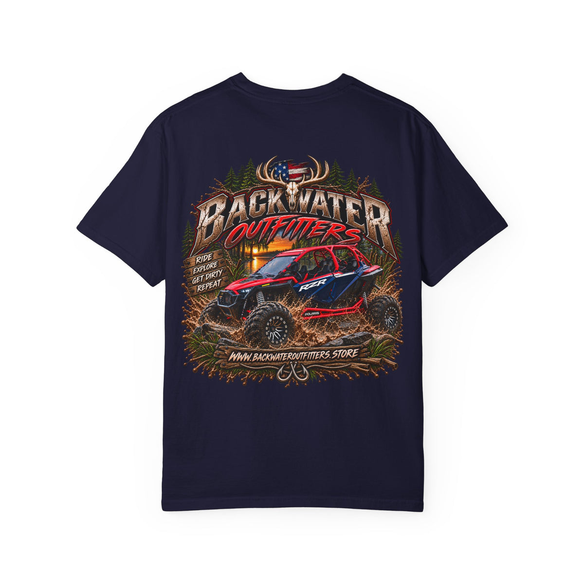 Off-Road UTV Graphic T-Shirt — "Backwater Outfitters" Adventure Tee