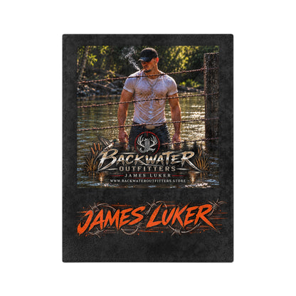 Backwater Outfitters James Luker Velveteen Microfiber Blanket Printify