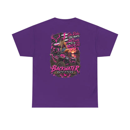 Backwater Bayou Graphic Tee — "Backwater Buttwhips" Outdoor Fishing & Hunting Shirt