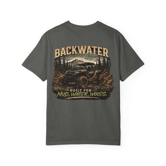 Backwater Offroad T-Shirt — "Built for Mud, Water, Woods" Graphic Tee Printify