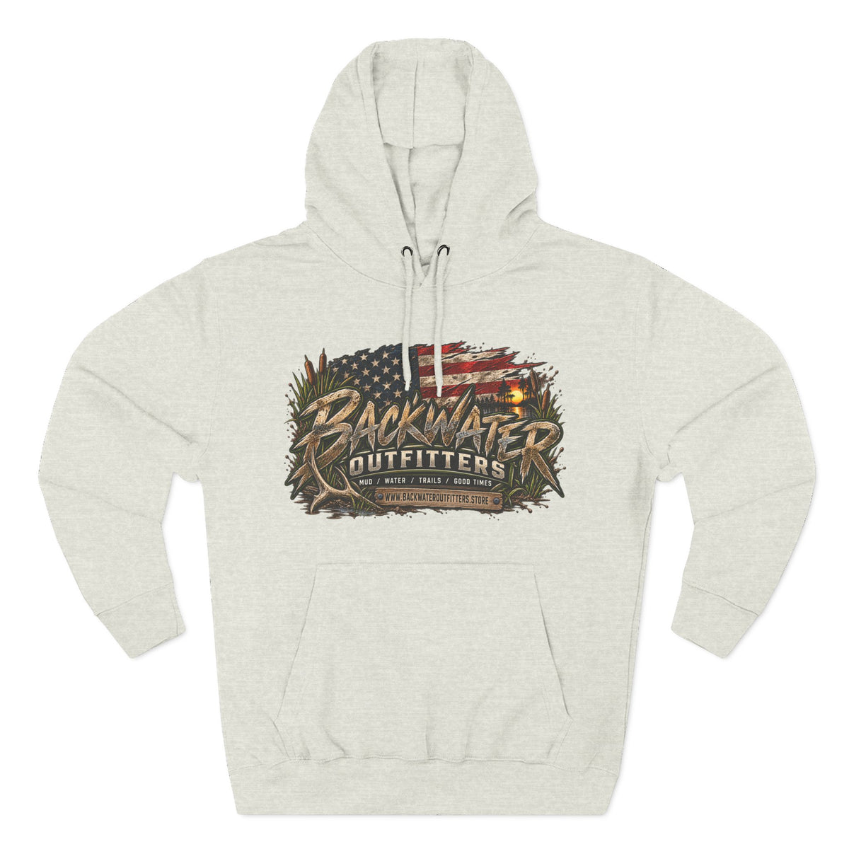 Backwater Outfitters Off-Road Hoodie — American Flag & UTV Graphic Printify