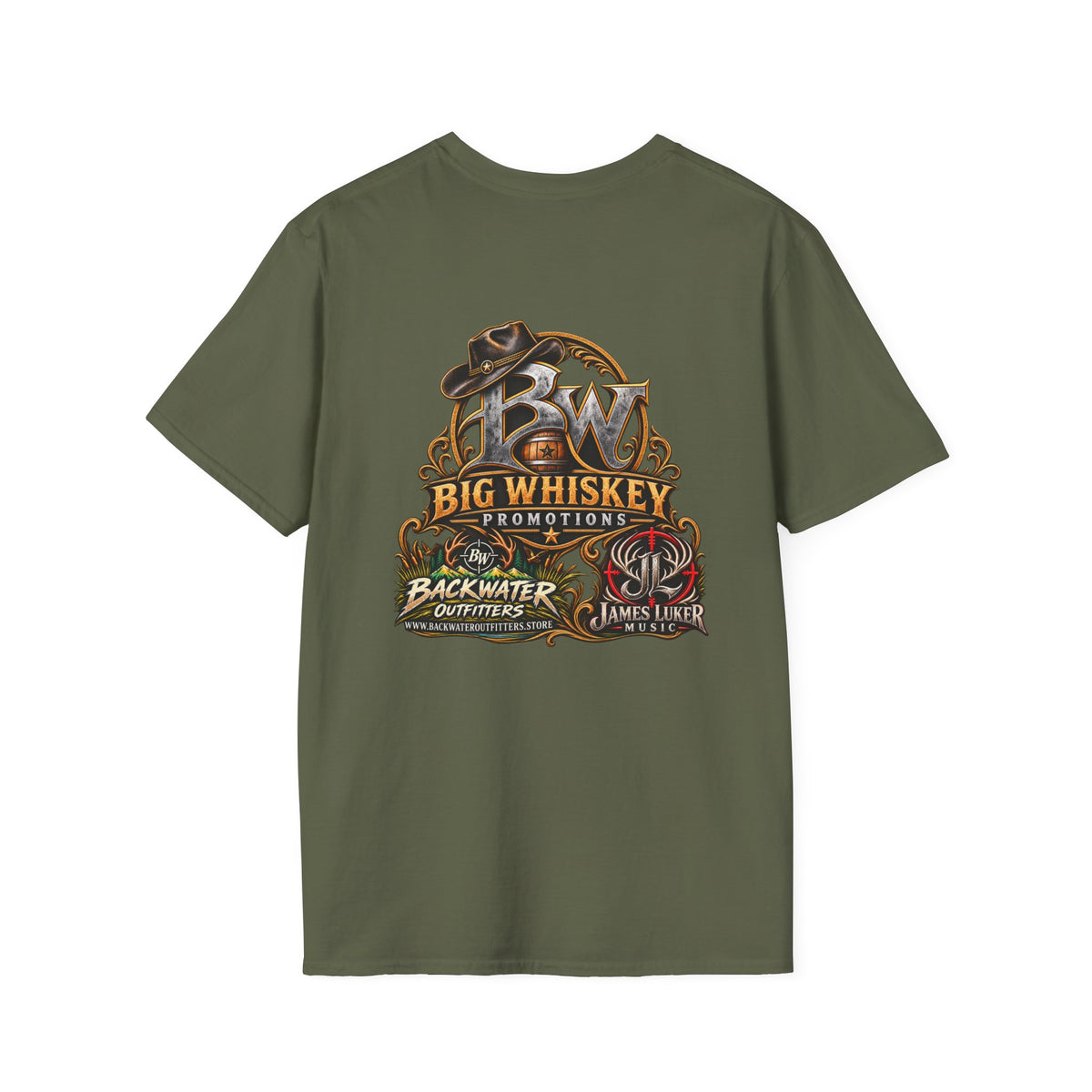 Big Whiskey Promotions T-Shirt — James Luker x Backwater Outfitters