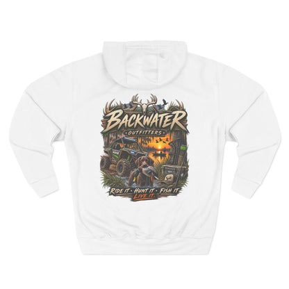 Backwater Outfitters Hoodie — 'Ride It • Hunt It • Fish It' Outdoor Pullover