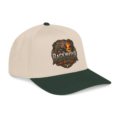 Backwater Outfitters Camping Cap — Retro Outdoor Fishing Hat Printify