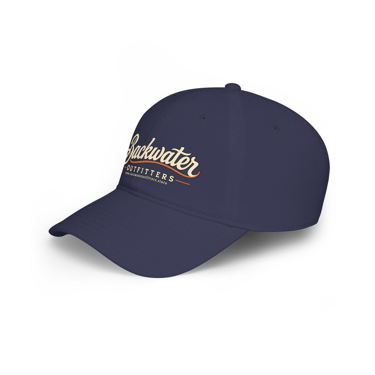 Backwater Outfitters Low Profile Baseball Cap – Retro Script Outdoor Hat