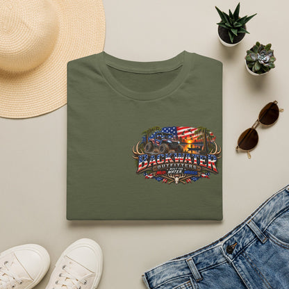 Patriotic Trailblazer T-Shirt — American Flag Motorcycle Graphic