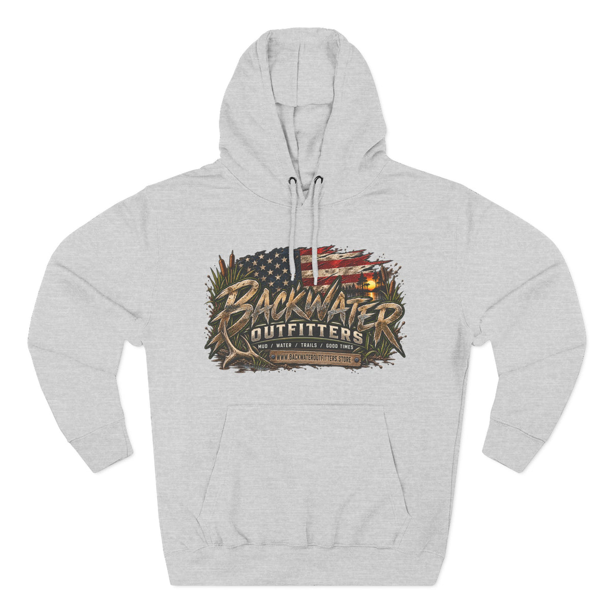 Backwater Outfitters Off-Road Hoodie — American Flag & UTV Graphic Printify