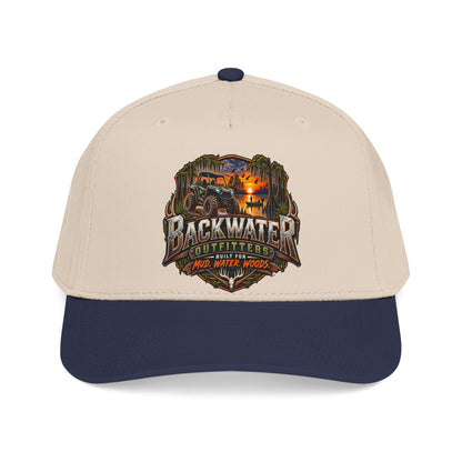 Backwater Outfitters Camping Cap — Retro Outdoor Fishing Hat Printify
