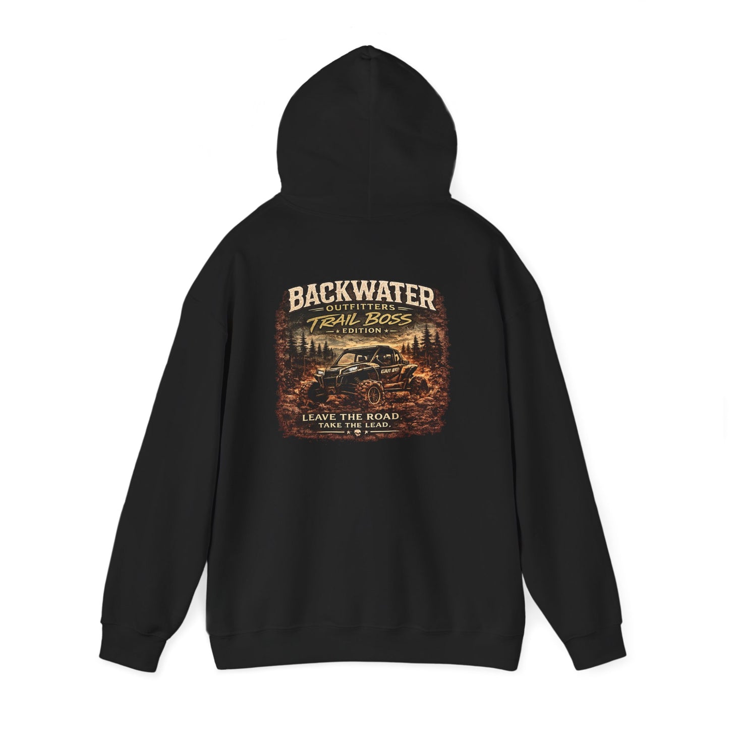 Backwater Outfitters Hoodie – Vintage Off‑Road “Trail Boss” Graphic