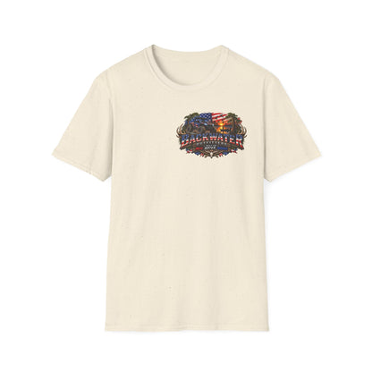 Patriotic Trailblazer T-Shirt — American Flag Motorcycle Graphic