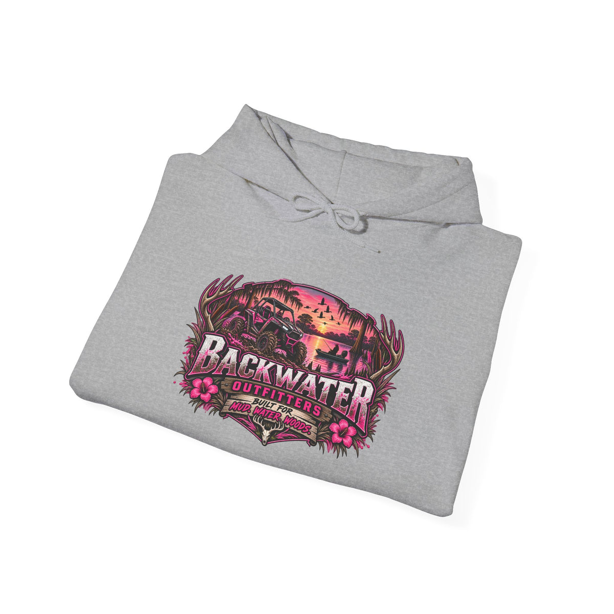 Backwater 'Wild At Heart' Hoodie – Outdoors Adventure Pullover Printify