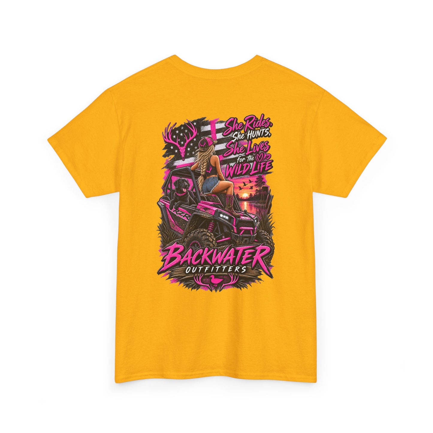 Backwater Bayou Graphic Tee — "Backwater Buttwhips" Outdoor Fishing & Hunting Shirt