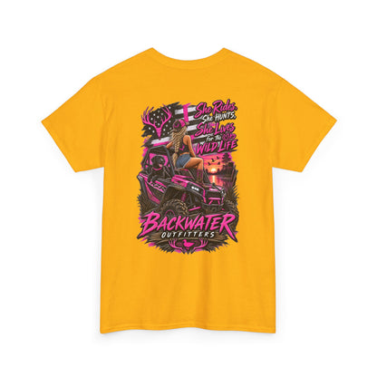 Backwater Bayou Graphic Tee — "Backwater Buttwhips" Outdoor Fishing & Hunting Shirt