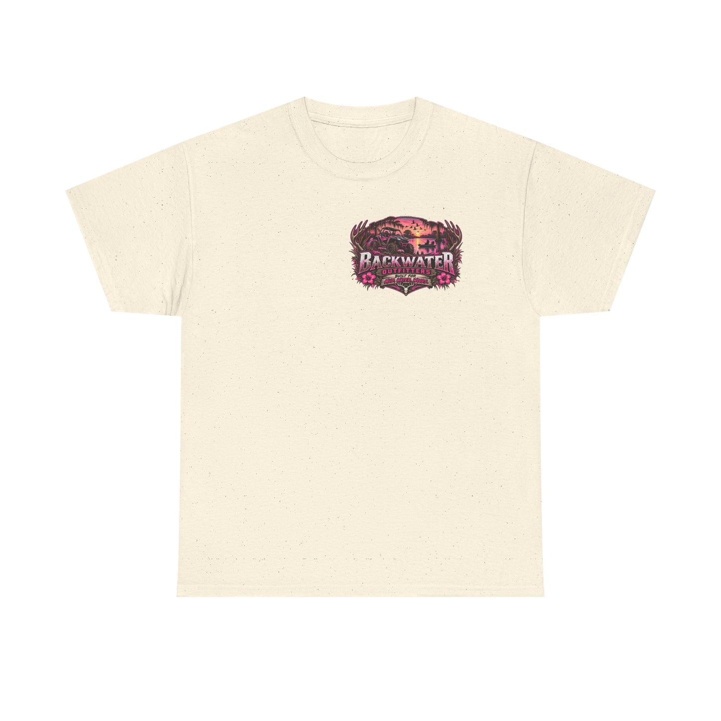 Backwater Outfitters Graphic Tee — "Fish Hunt Ride Repeat" Beach & Fishing Shirt