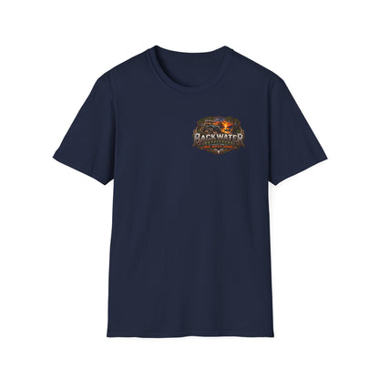 Backwater Outfitters Fishing T-Shirt — Outdoor Sunset Graphic Tee Printify