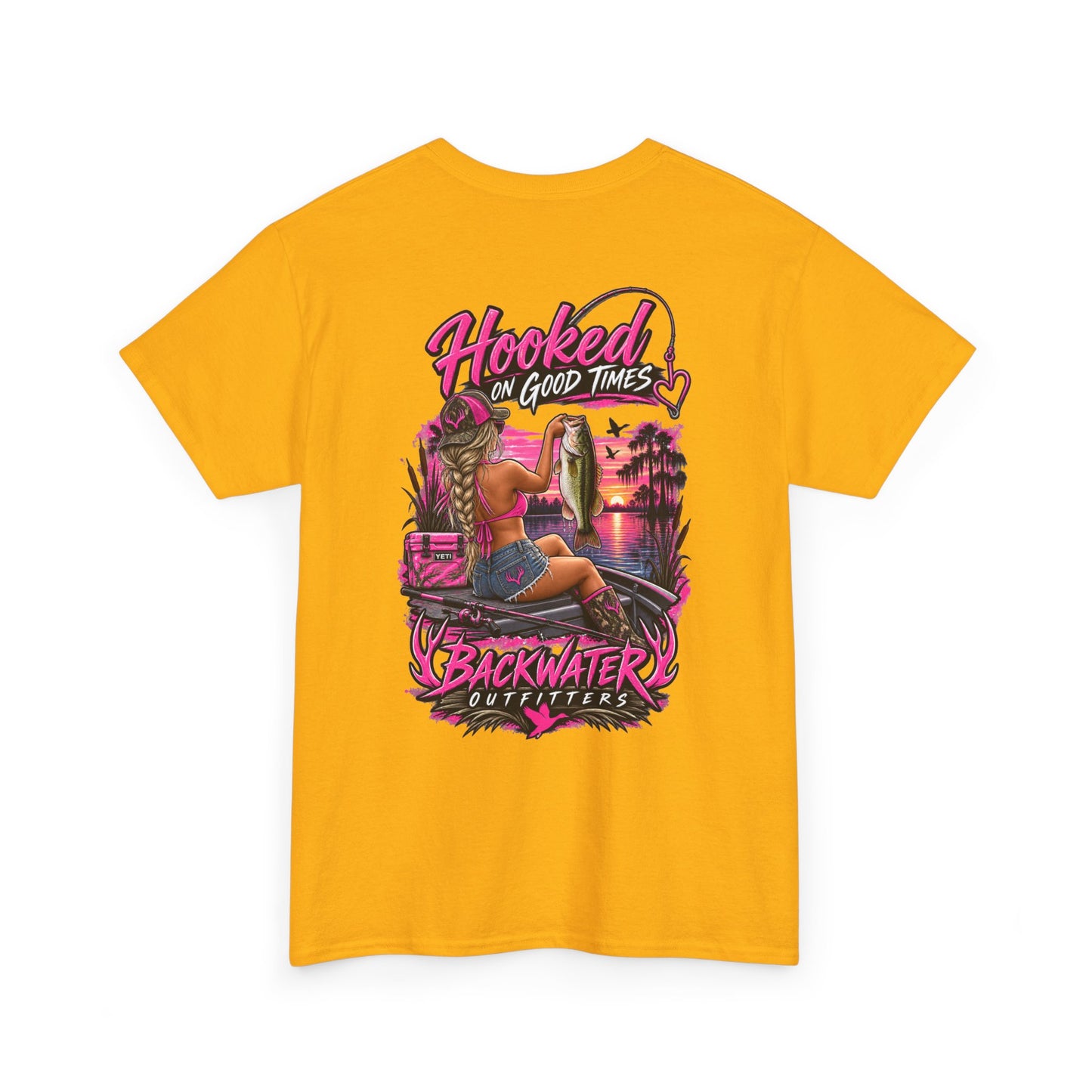Backwater Outfitters "Hooked on Good Times" Graphic Tee